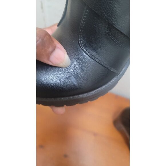 GUESS WOMEN'S FAUX LEATHER ANKLE BLOCK PUMPS HEEL BOOTS SIZE 6 - Picture 11 of 12